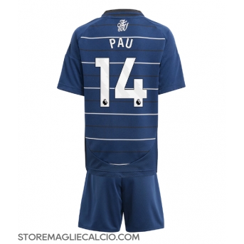 Aston Villa Pau Torres #14 Maglia Gara Terza Repliche 2024-25 Bambino Maniche Corte
